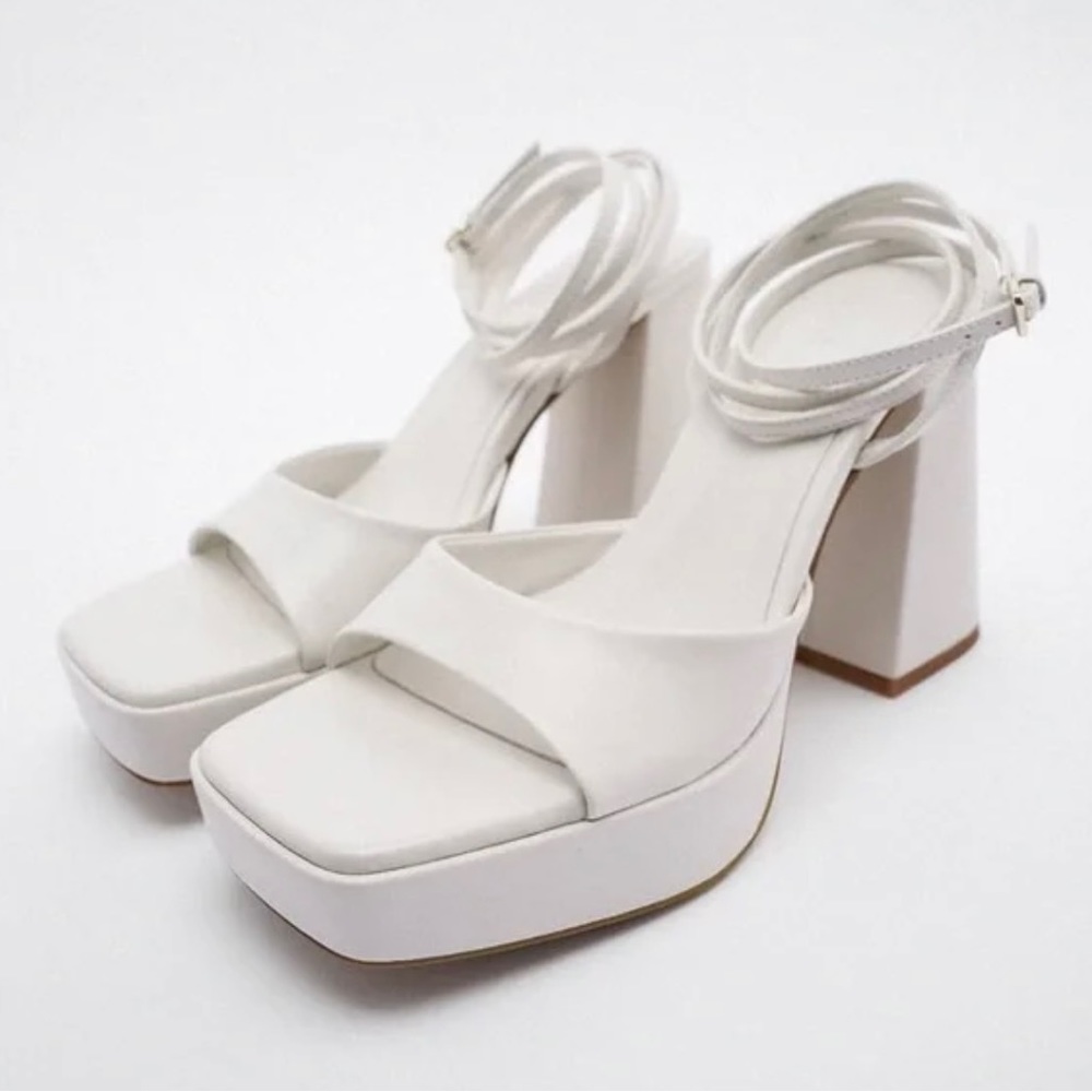 ZARA High Heeled Platform Sandals